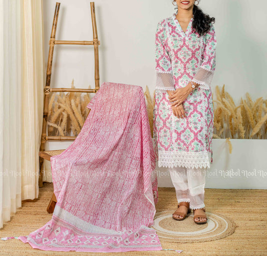 LAURA - Contemporary Kurti Pant Set with Dupatta (3 Pc)