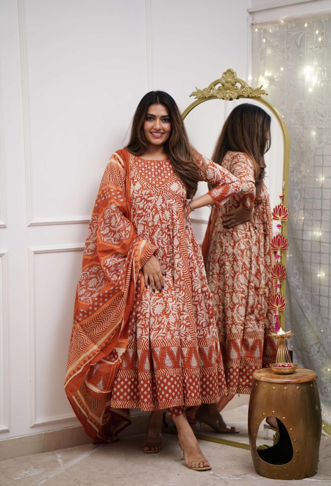 MASAKALI - Angrakha Anarkali Set (3 Pc)