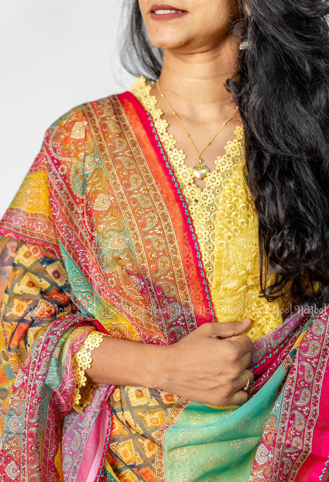 AYISHA - Embroidered Kurti Pant Set (3 Pc)