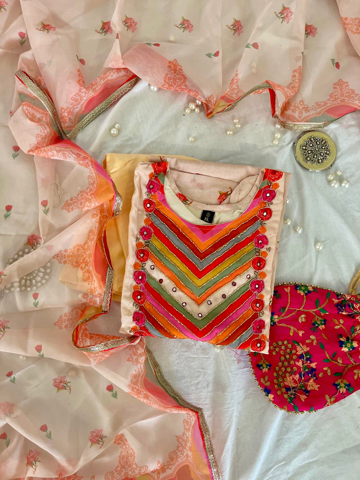 LILY - Floral Festive Wear Salwar Suit (3 pc)