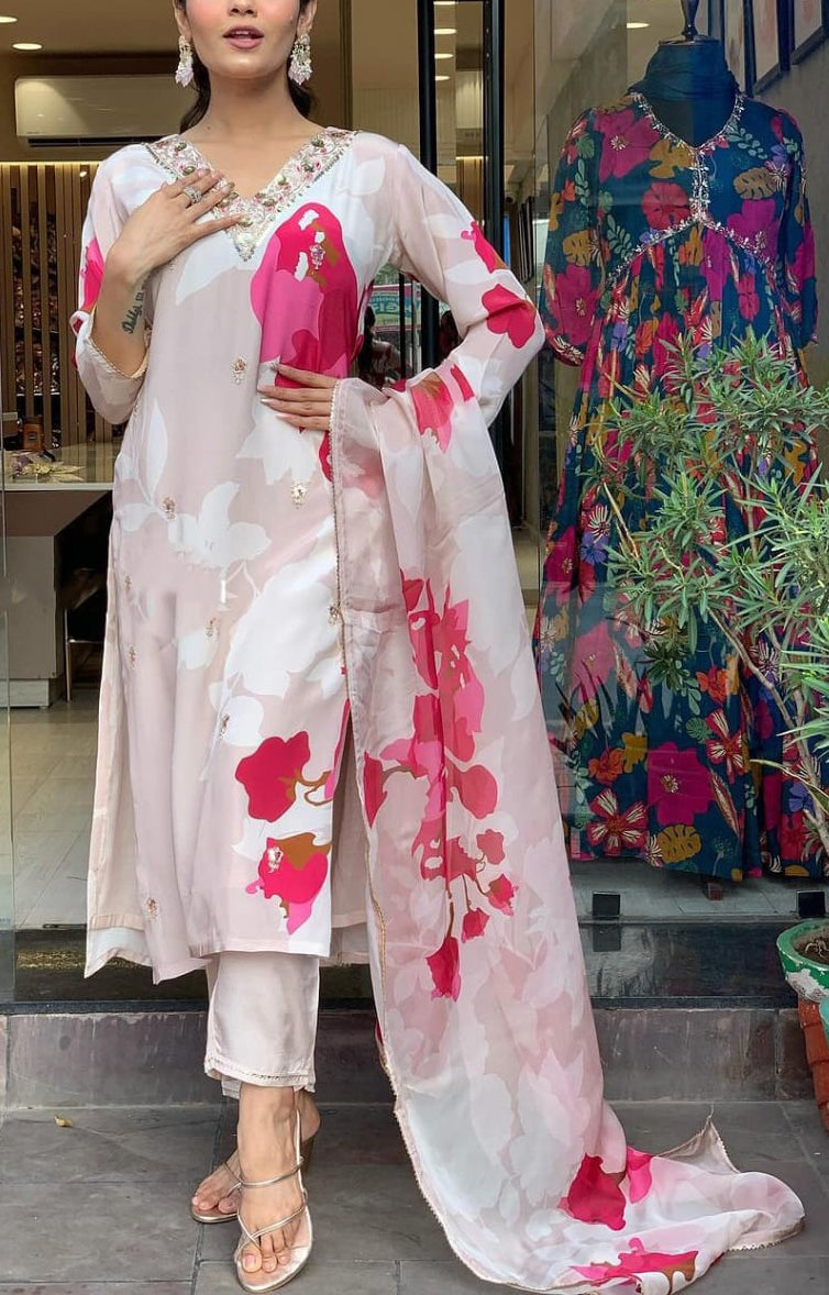 LAILA - Floral Festive Salwar Suit (3pc)