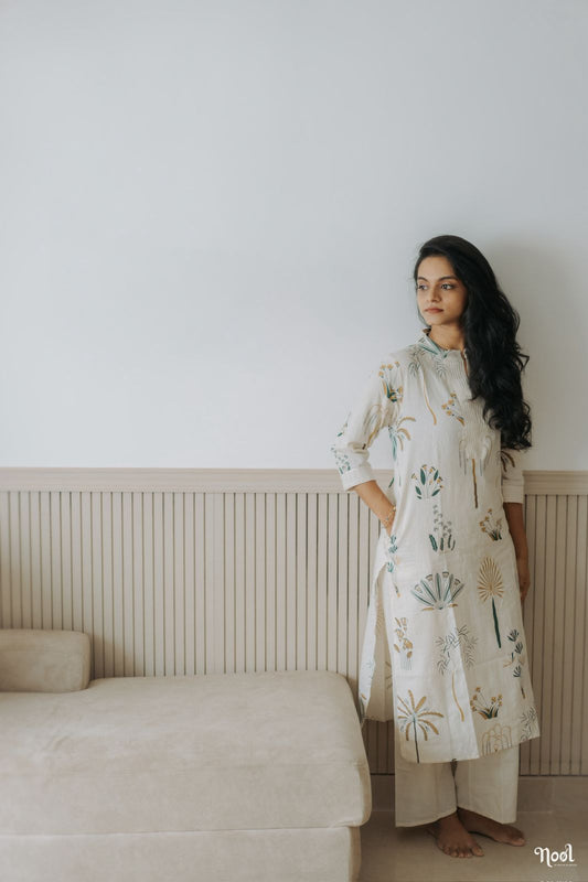 AGALYA - Cotton Kurti Pant Set (2 Pc)
